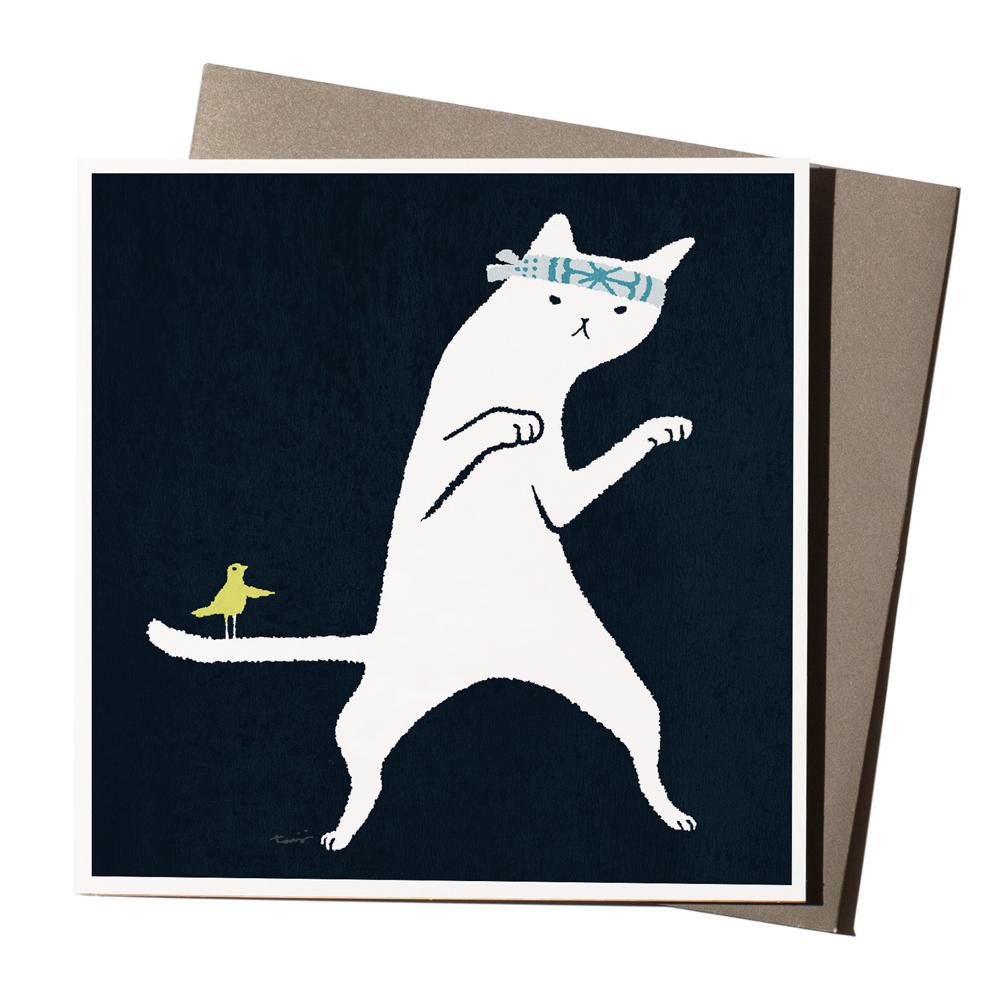 Karate Cat Card