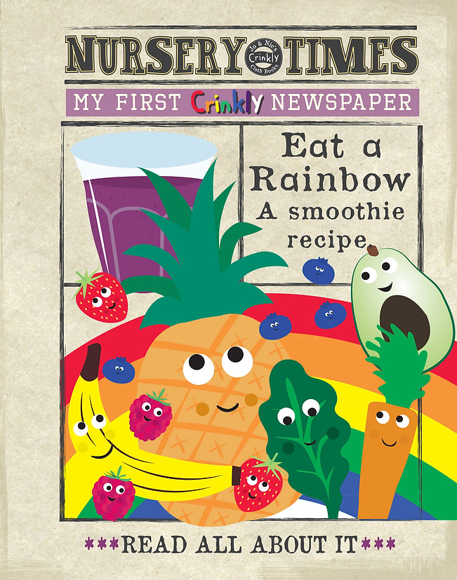 Nursery Times Crinkly Newspaper Eat A Rainbow