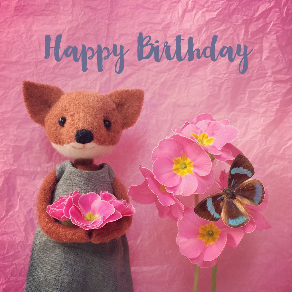 Happy Birthday Fox Card