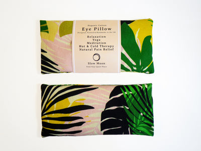 Slow Moon Heatable / Coolable Organic Eye Pillow 'Tropics' Design