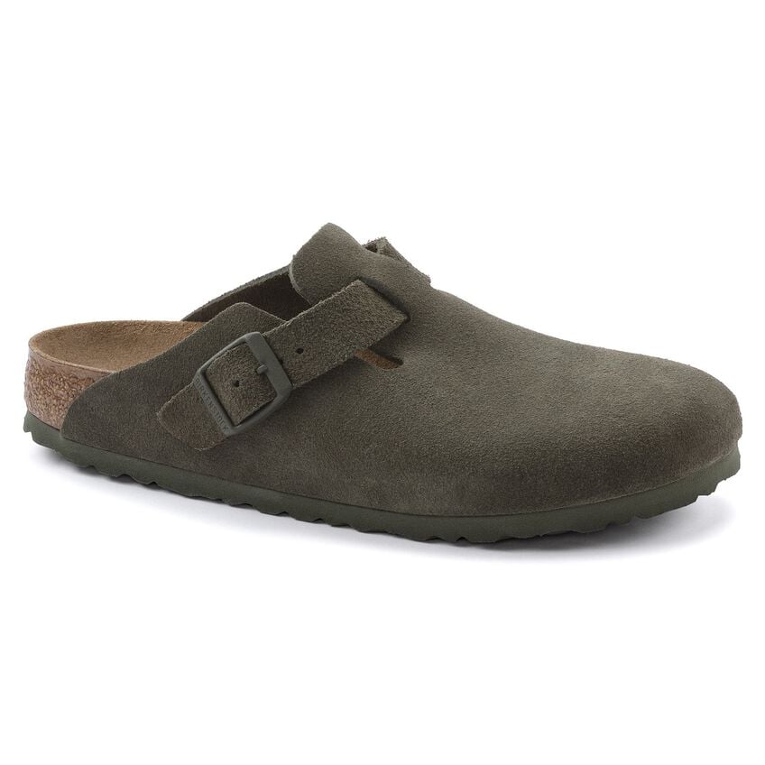 Birkenstock Boston Suede Thyme  - PLEASE CALL FOR SIZE AVAILABILITY