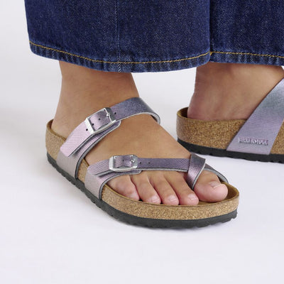 Birkenstock Mayari Birko-Flor Embossed - Saffiano Iridescent Viola - PLEASE CALL FOR SIZE AVAILABILITY