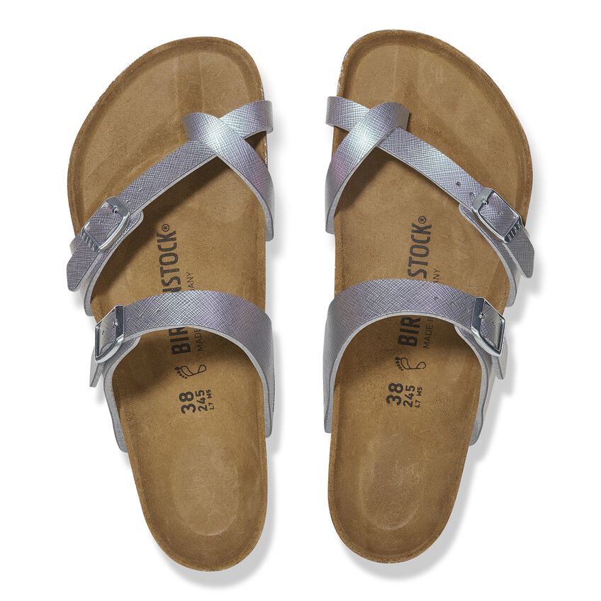 Birkenstock Mayari Birko-Flor Embossed - Saffiano Iridescent Viola - PLEASE CALL FOR SIZE AVAILABILITY