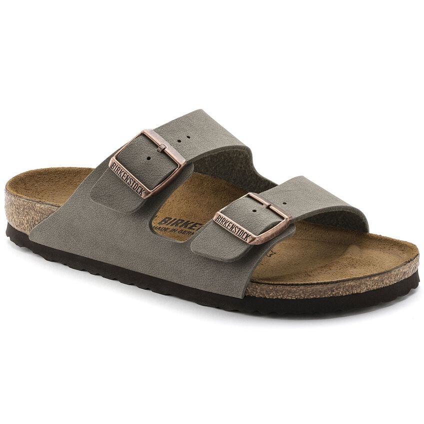 Birkenstock  Arizona Birko-Flor - Nubuck Stone - PLEASE CALL FOR SIZE AVAILABILITY