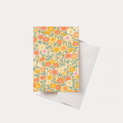 Esmie Greeting Card - Orange Daisies / Peach