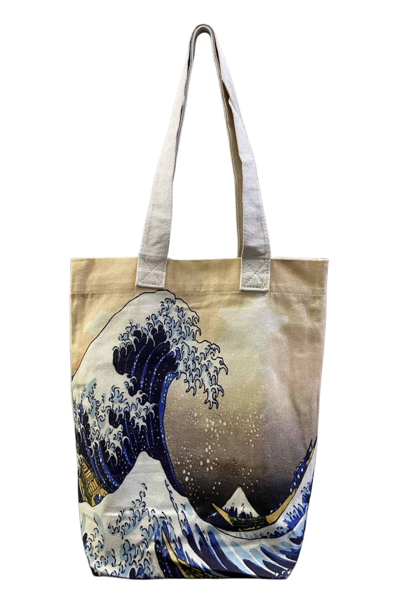 Hokusai's Great Wave Japanese Art Print Cotton Tote Bag