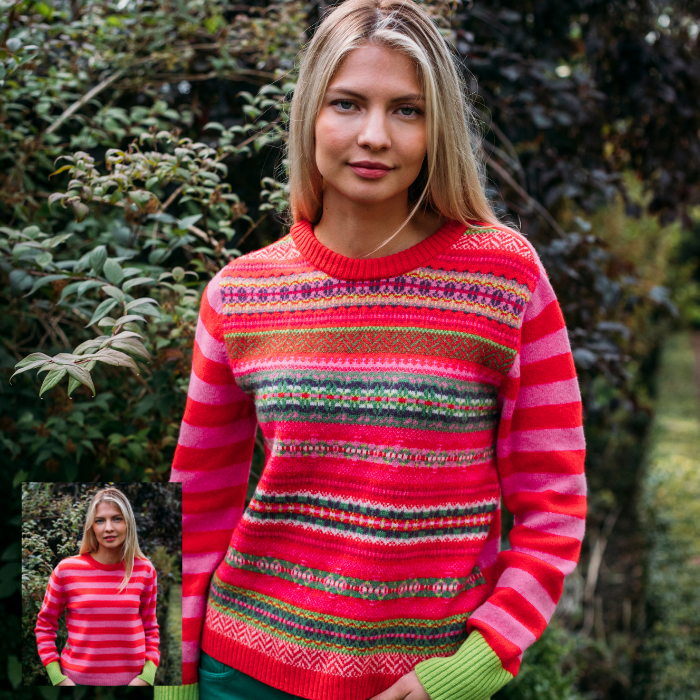 Eribe Stobo Fairisle Sweater, Reversible - Rosa - PLEASE CALL FOR SIZE AVAILABILITY