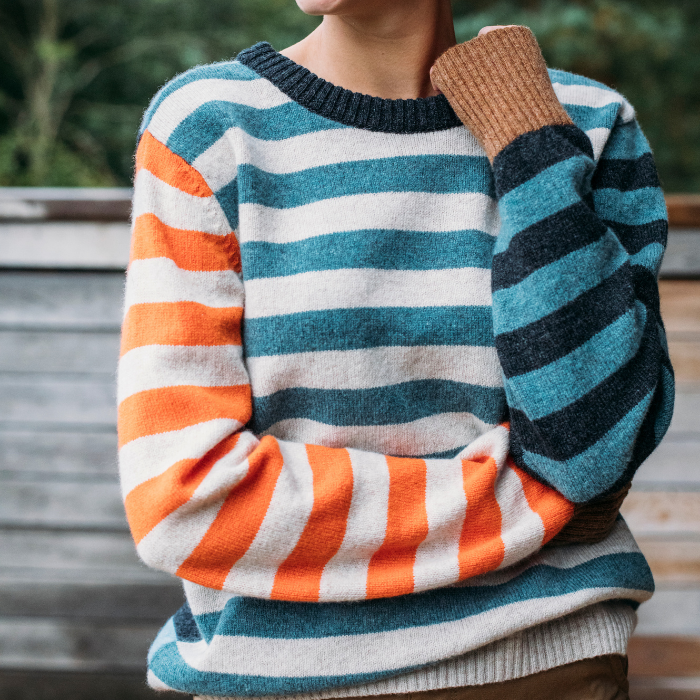 Eribe Stobo Stripe Sweater, Reversible - Phoebe - PLEASE CALL FOR SIZE AVAILABILITY