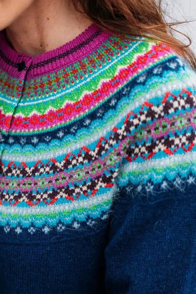 Eribe Fairisle Alpine Short Cardigan - Tango - PLEASE CALL FOR SIZE AVAILABILITY