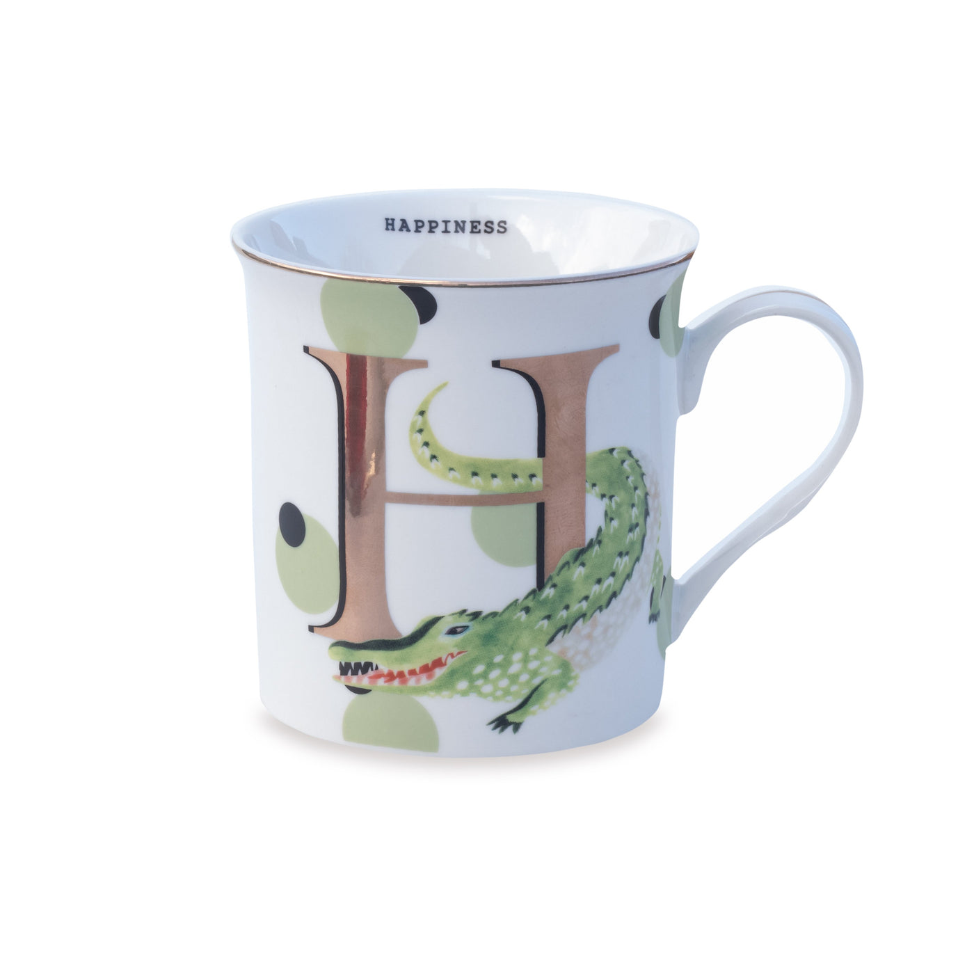 The Gold Edition Alphabet Mug 'H' for Happiness