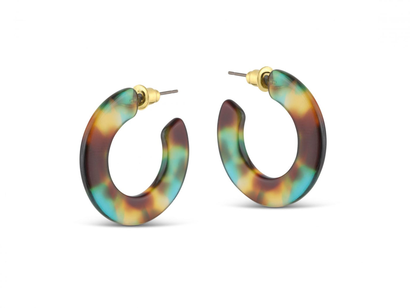 Jessica Tiny Cut Out Resin Hoop Earrings