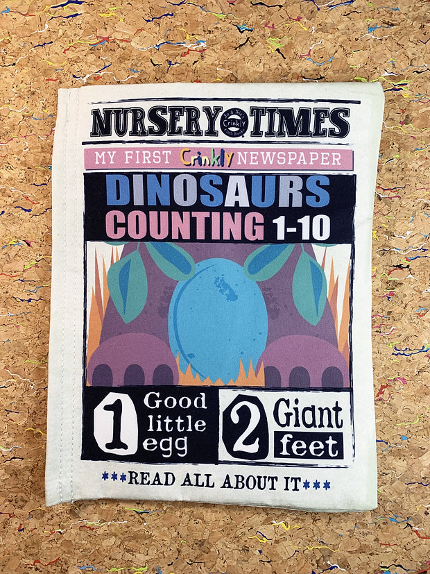 Nursery Times Crinkly Newspaper Dinosaurs Counting 1-10