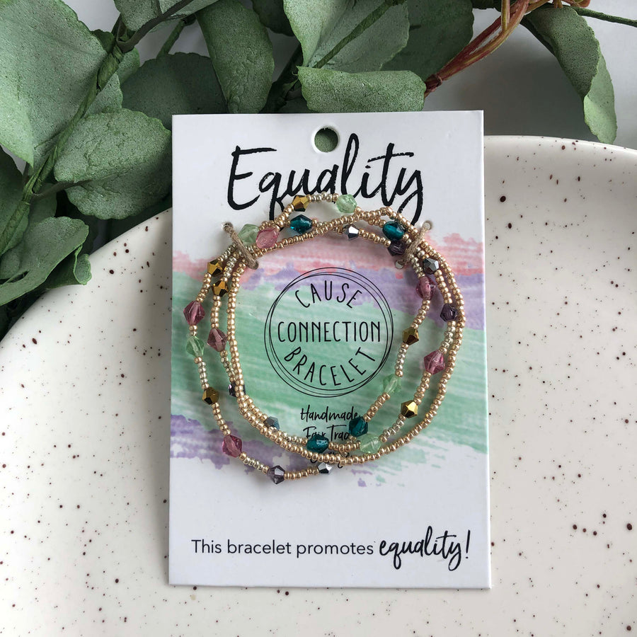 Cause Connection Equality Beaded Bracelet