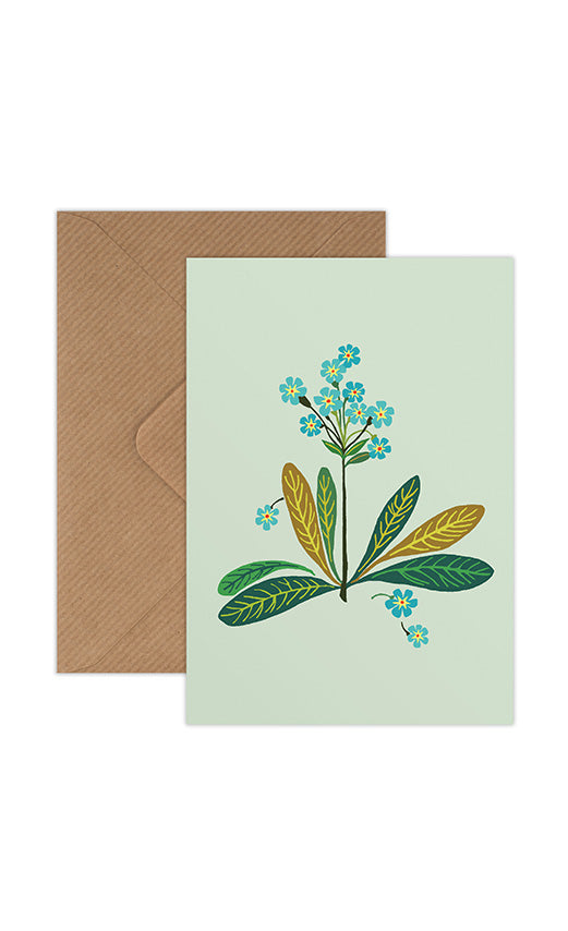 Brie Harrison Forget Me Not  Greetings Card