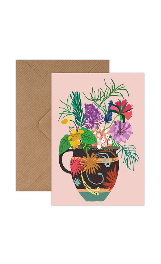 Brie Harrison Gardener's Vase Greetings Card