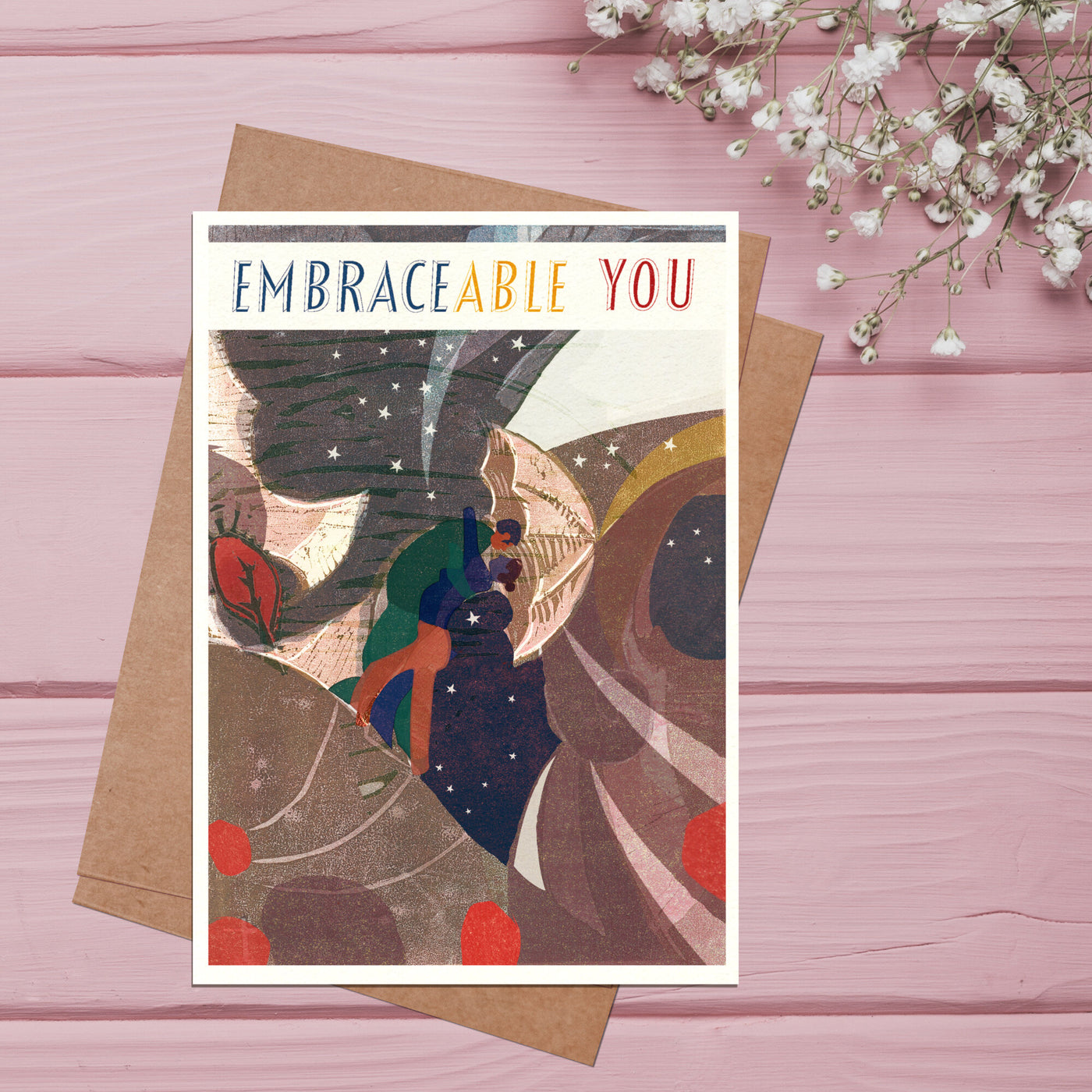 Foxes and Angels Embraceable You Card