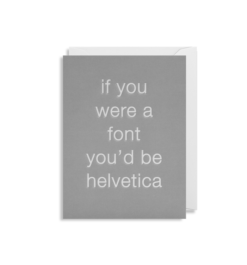 Lagom Helvetica Card