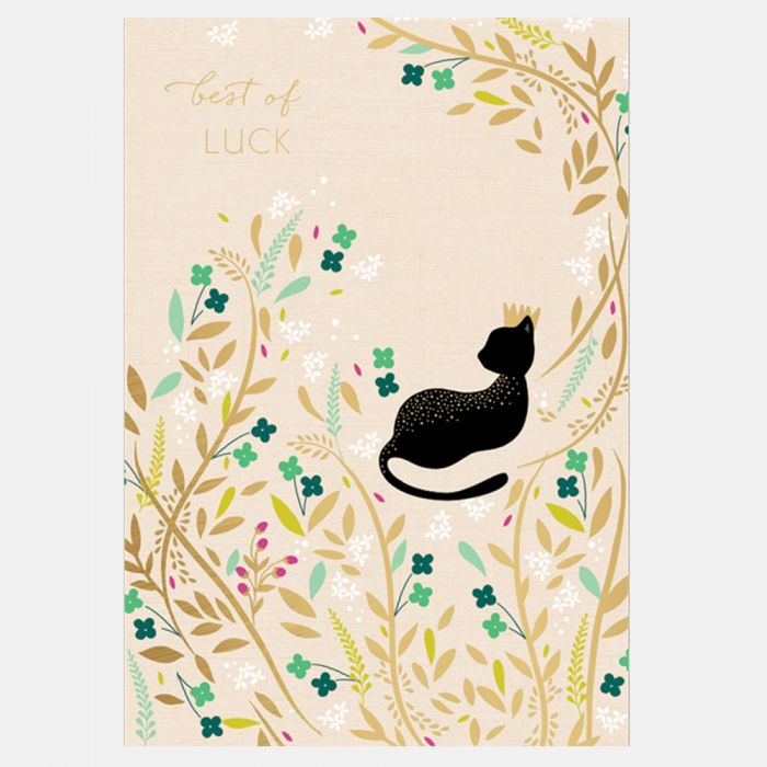 Sara Miller Best of Luck Black Cat Card