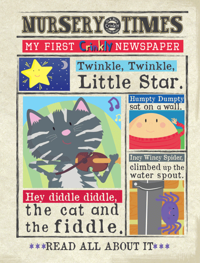Nursery Times Crinkly Newspaper Nursery Rhymes