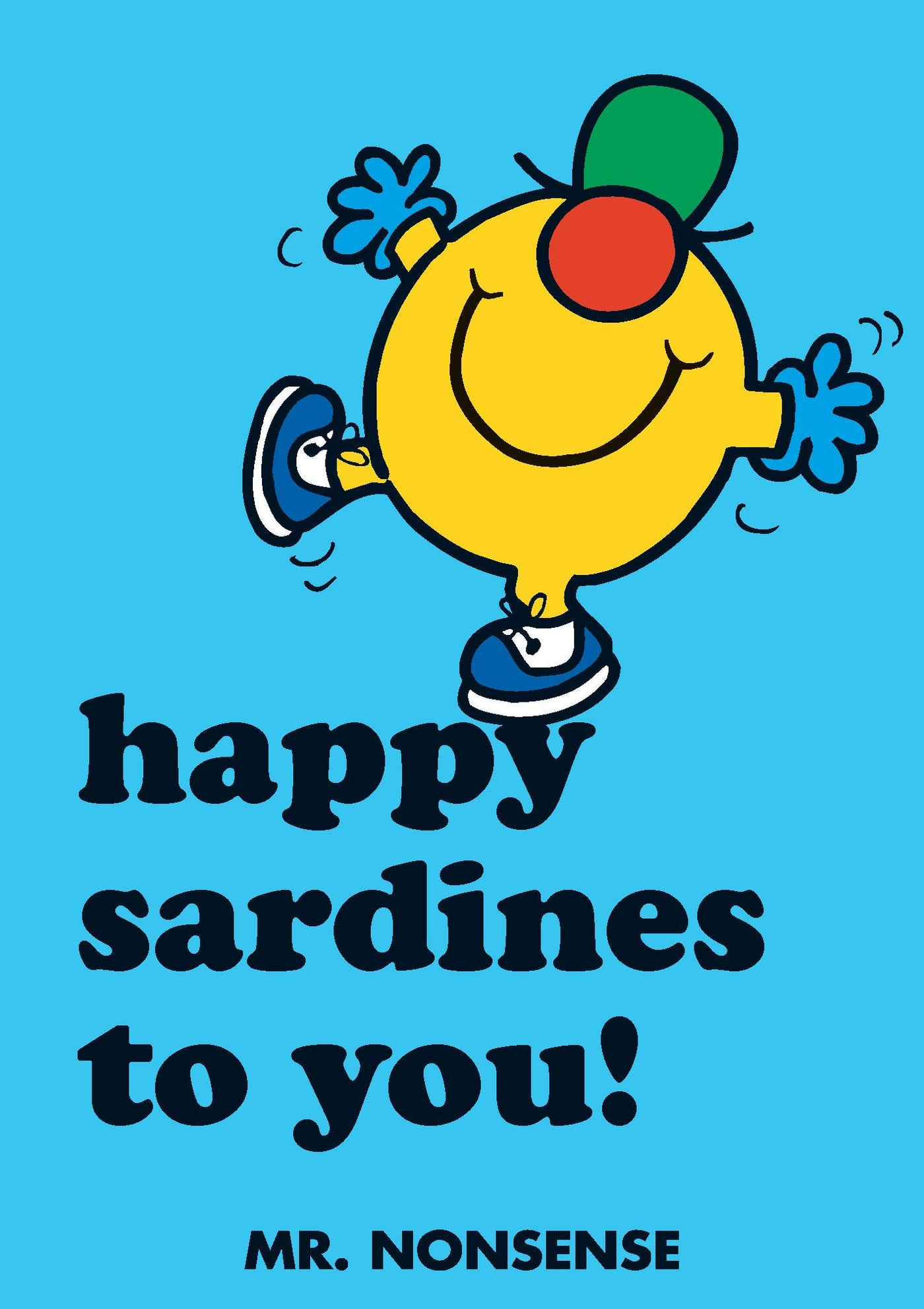 Mr Nonsense Happy Sardines 'Birthday' Greetings Card.