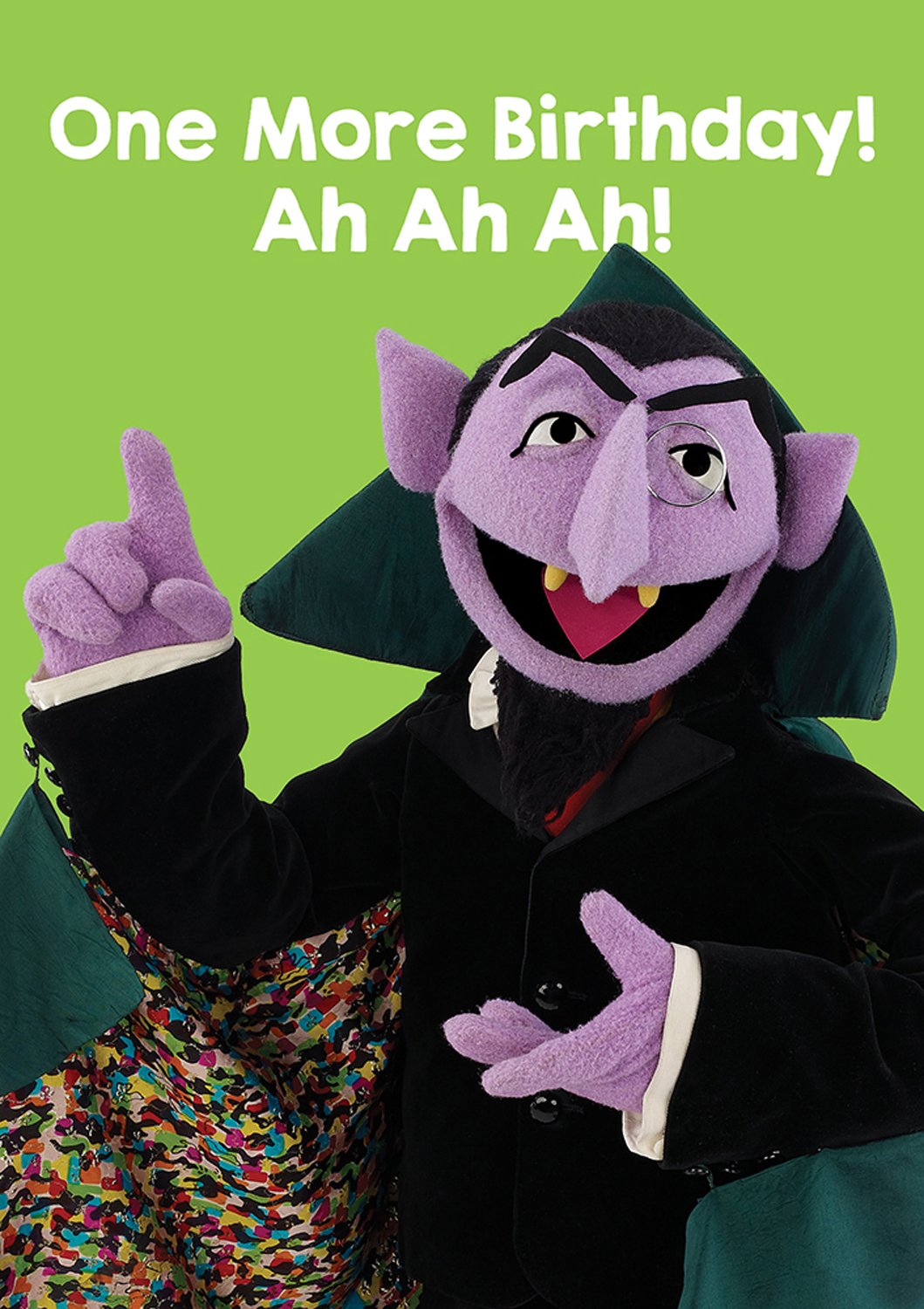 Sesame Street The Count Birthday Greetings Card.