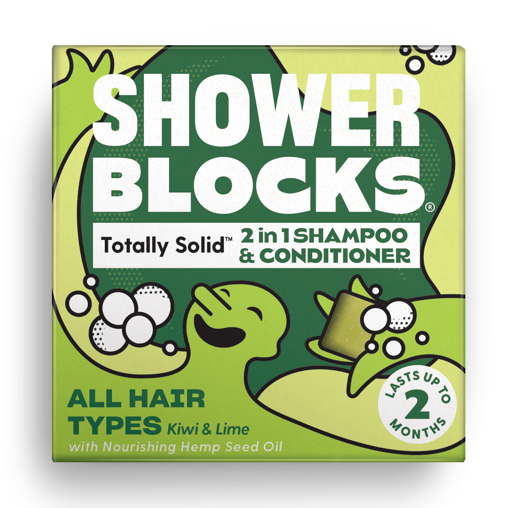 Shower Blocks Shampoo & Conditioner 2in1 All Hair Types - Kiwi & Lime