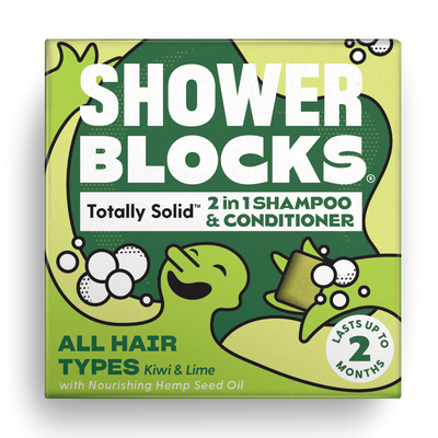 Shower Blocks Shampoo & Conditioner 2in1 All Hair Types - Kiwi & Lime