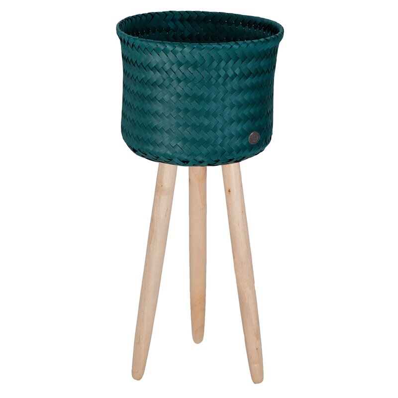 UP High Woven Plant Holder in Blue Green (Teal)