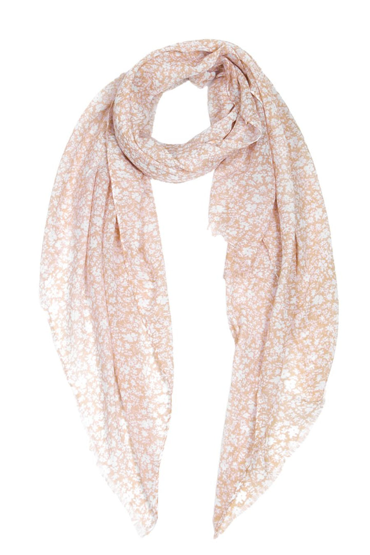 Nude Small Ditsy Floral Print Scarf