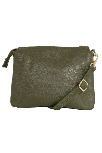 Olive Green Italian Leather Bag