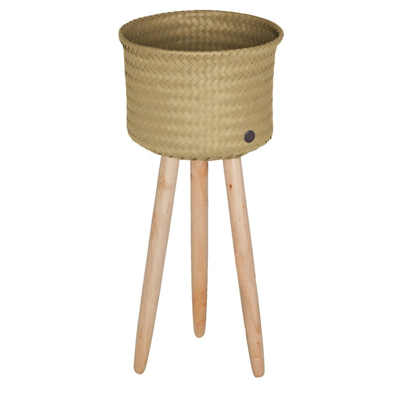 UP High Woven Plant Holder in Camel