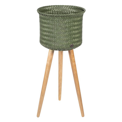 UP High Woven Plant Holder in Hunting Green