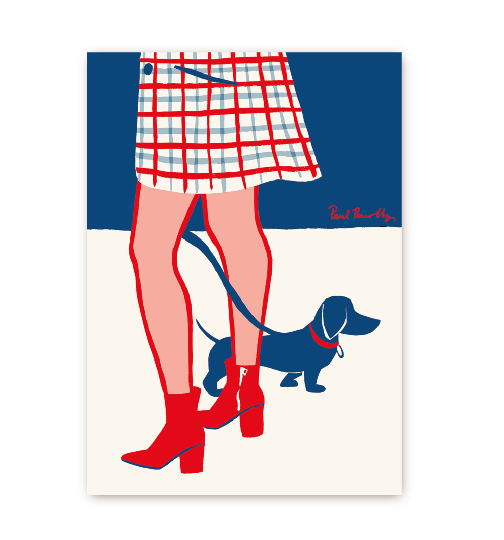 Lagom Red Boots Postcard