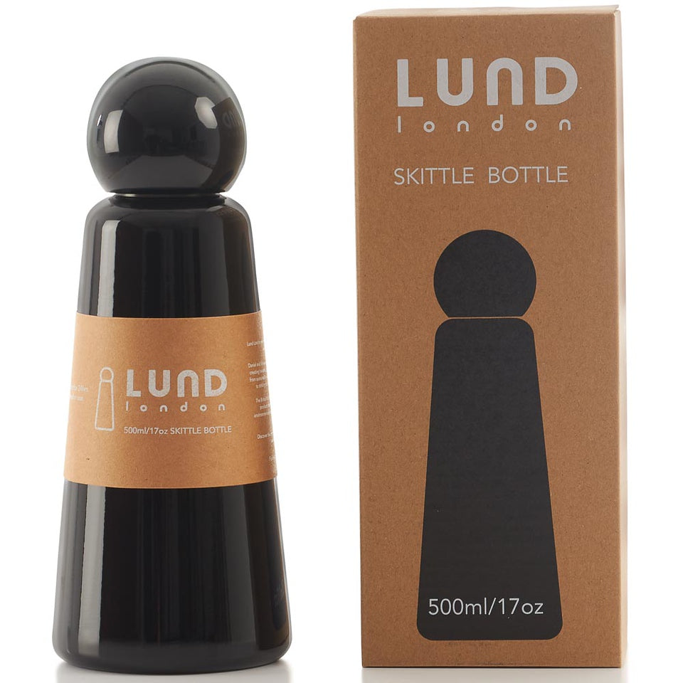 Lund London Skittle Bottle 500ml 'Midnight Black'
