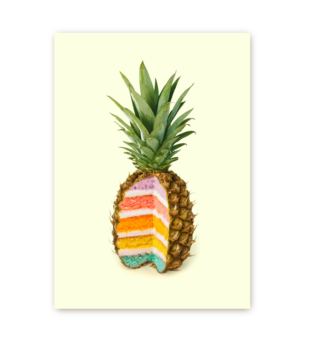 Lagom Pineapple Cake Postcard