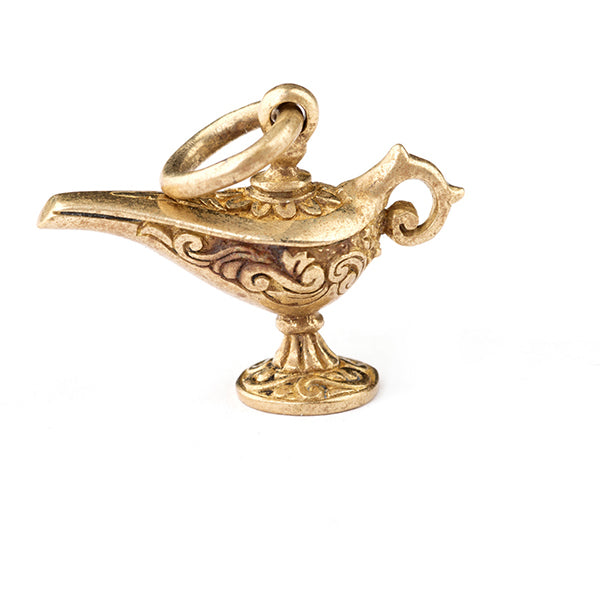 Redbalifrog Aladdin's Lamp Brass Charm Bead