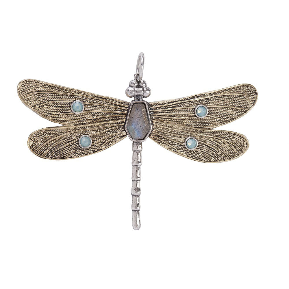 Waxing Poetic Transformative Dragonfly Pendant.